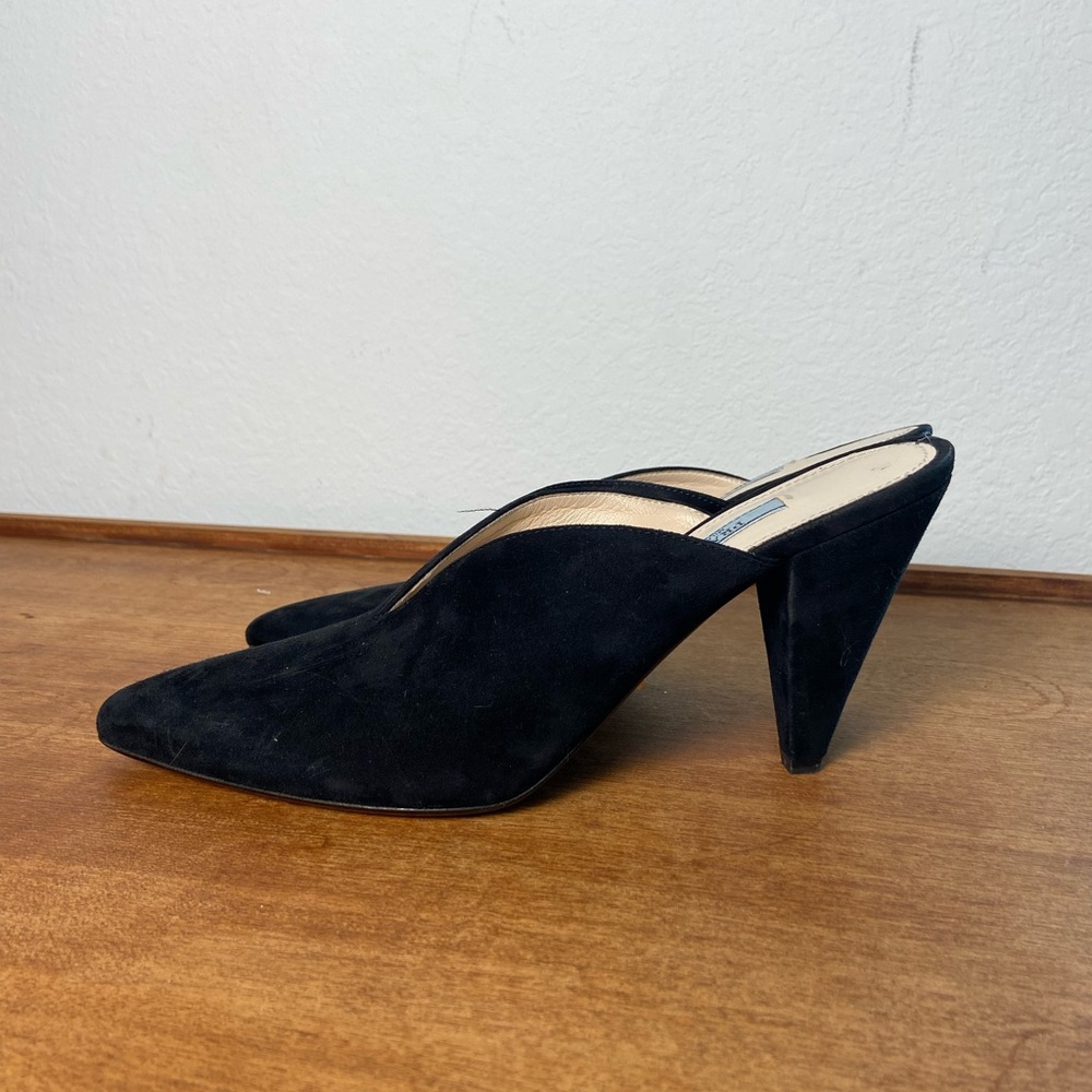 SOLD Prada Black Suede Mules Size 39 - Picture 6 of 14